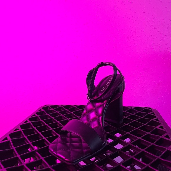 Black Open Toe Heels - Picture 6 of 7